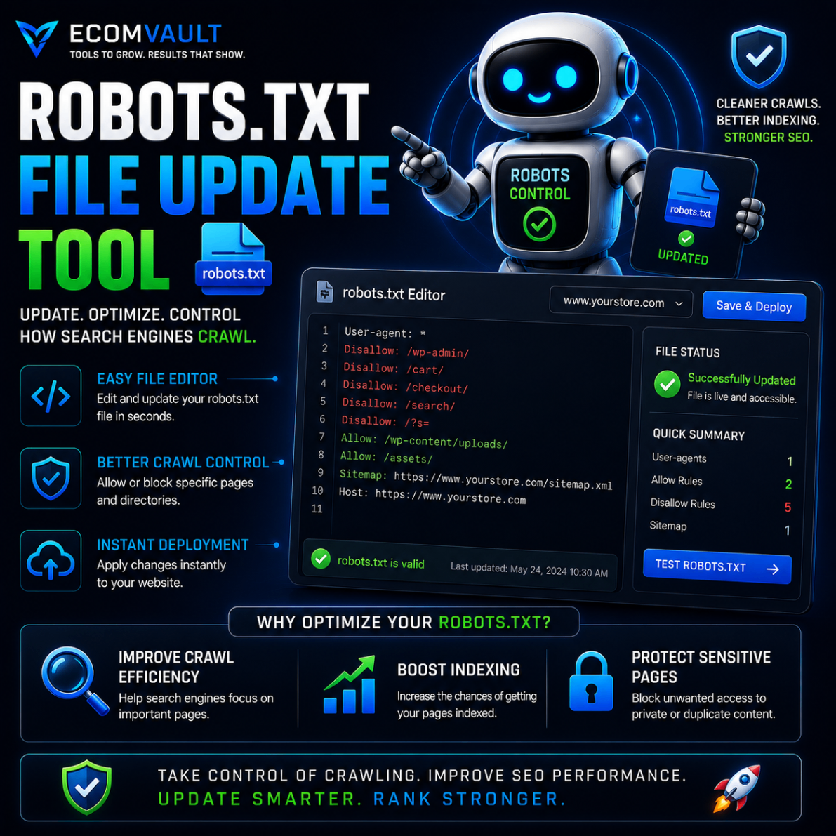 Robots.txt File Update Tool
